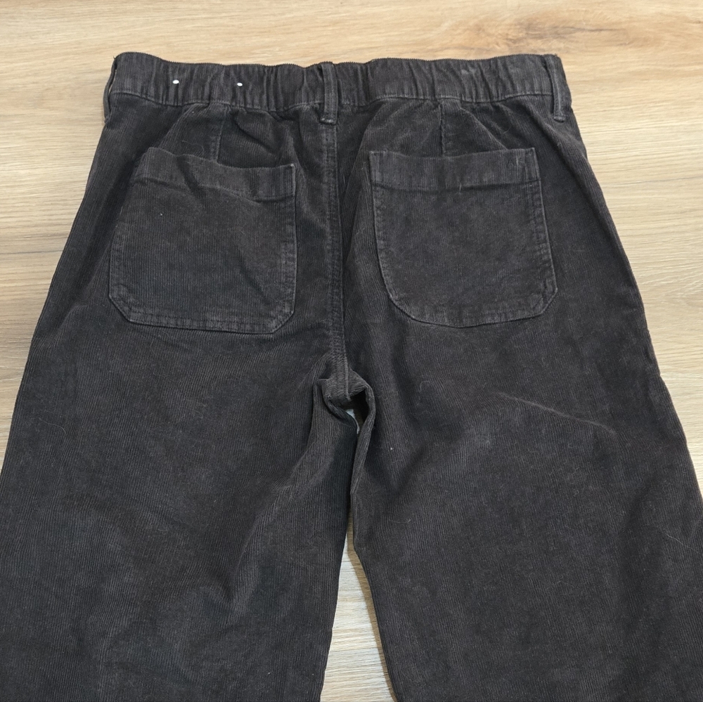 American Eagle Low Rise Wide Leg Dark Gray Corduroy Pants 2024 Size 8 - Picture 4 of 13